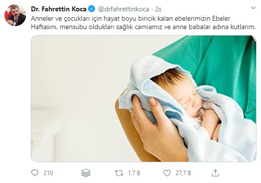 Sağlık Bakanı Fahrettin Koca Ebeler Haftası'nı kutladı - 1