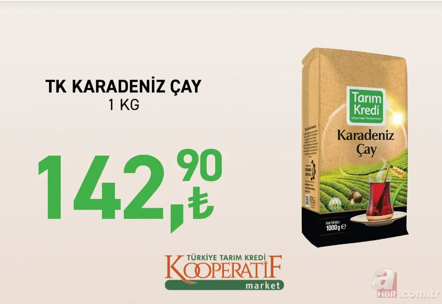 Tarım Kredi'de Büyük Aralık İndirimi Başladı! Tavuk 74 TL, Karadeniz Çay 142.90 TL, 40'lı Tuvalet Kağıdı 209.90 TL... 6