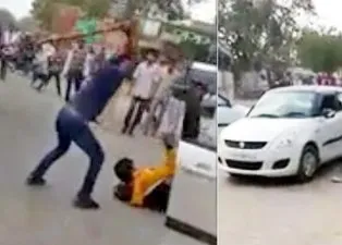 Arabayı parçalayıp içindekileri dövdüler!