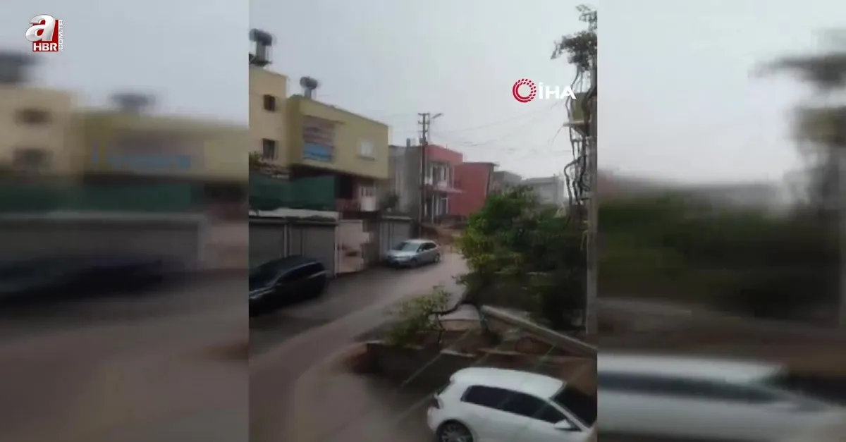 Kısa süreli yağmur yolları nehre çevirdi