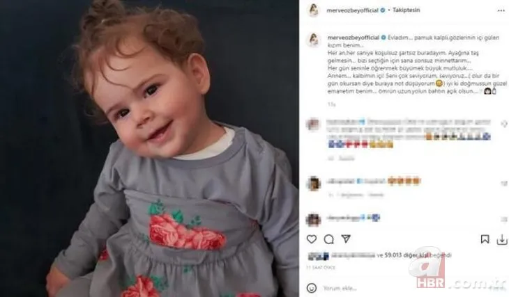 Merve Özbey’den kızının doğum gününde anlamlı hediye