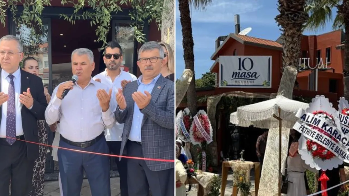 Fethiye'de meyhane açılışında skandal! Duayla açılış yaptılar CHP'li belediye de "bereket" diledi