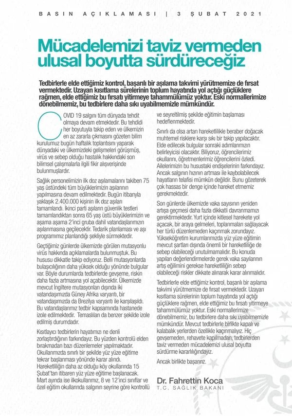 Bilim Kurulu toplantısı sonrası son dakika açıklaması! Güney Afrika ve Brezilya varyantı mutasyonlu virüs Türkiye'de... - 2