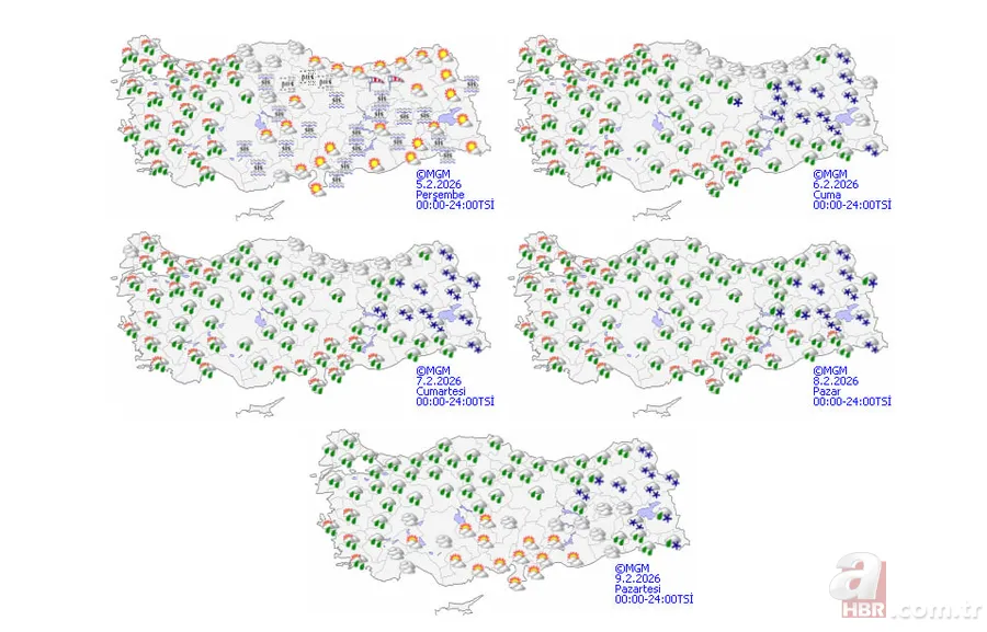 Meteoroloji uyardı: Batıda yağış, doğuda sert soğuk dalgası! Şemsiye haftası başladı 14