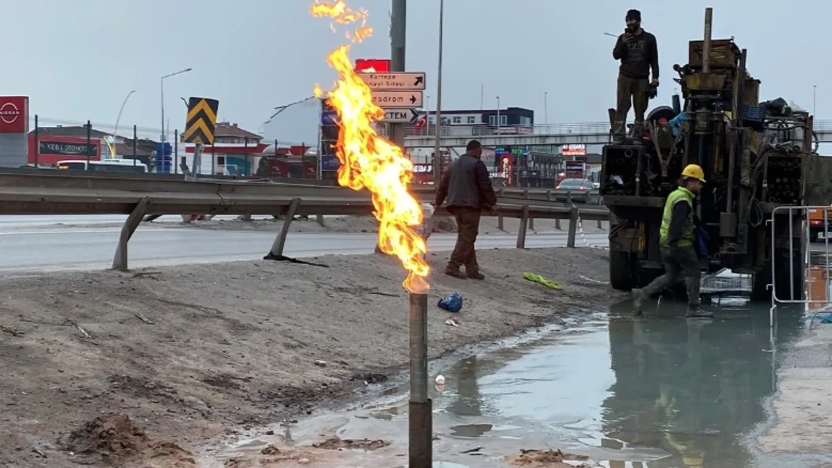 Kocaeli'de metro inşaatı sırasında metan gazı çıktı