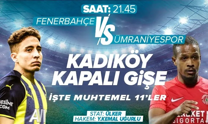 Canlı | Fenerbahçe - Ümraniyespor CANLI SKOR Kadıköy’de kritik randevu! Maç saat kaçta hangi kanalda?