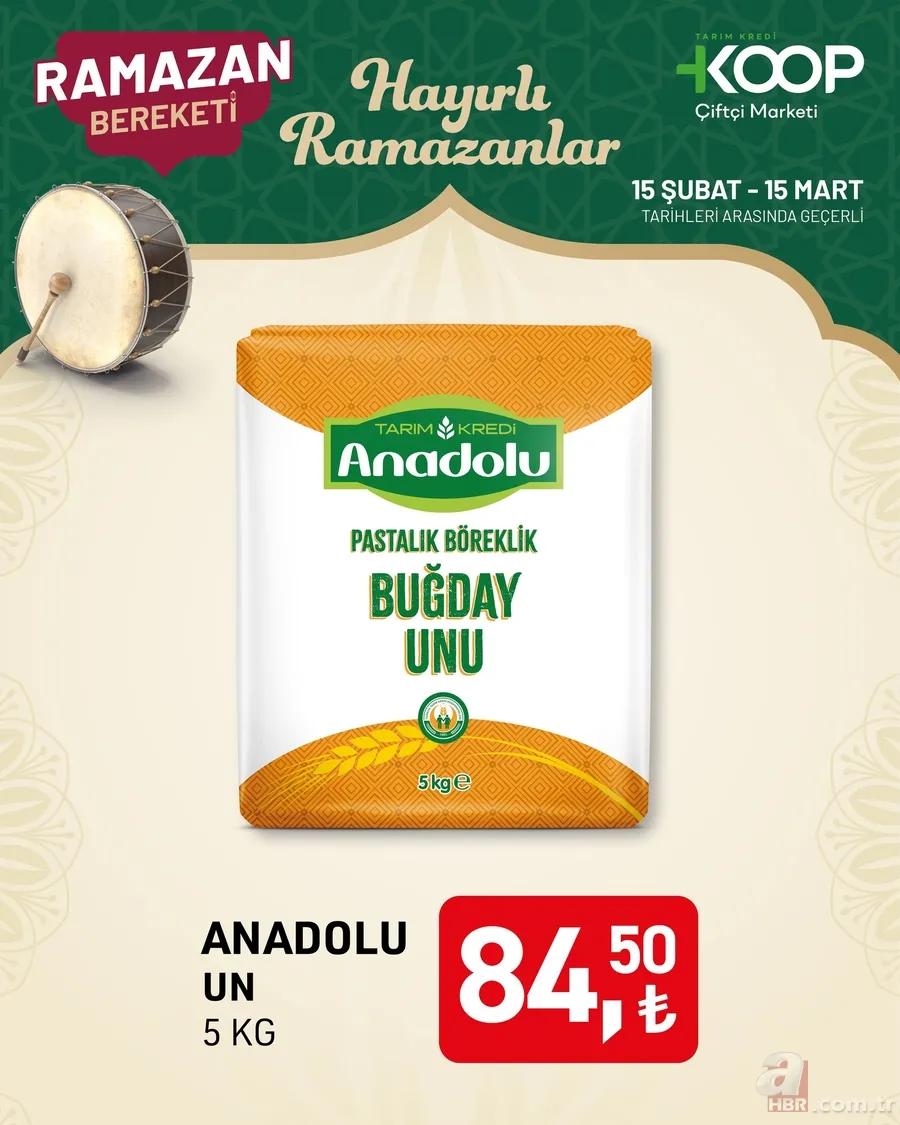Tarım Kredi'de Ramazan Bereketi başladı! Uygun fiyatlar mutfağınızı dolduracak: Un 84.50 TL, mercimek 39.90 TL... 9