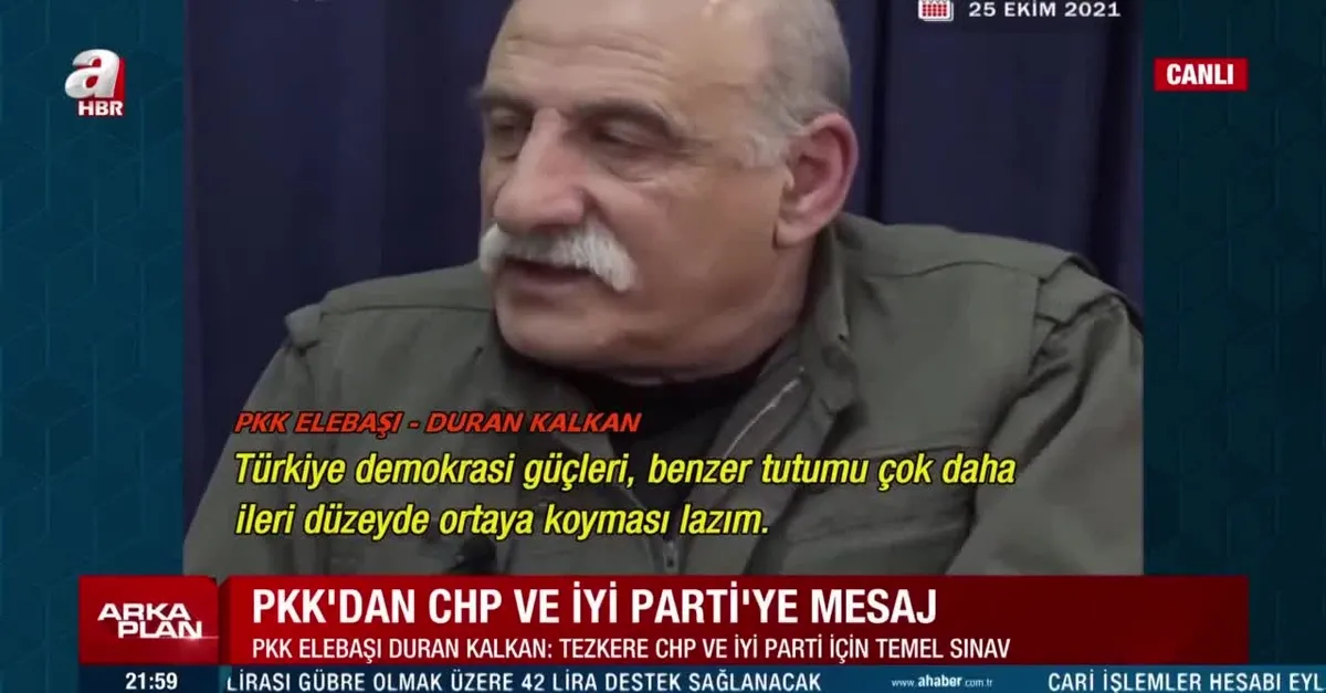 PKK elebaşı Duran Kalkan'dan CHP ve İYİ Parti'ye talimat