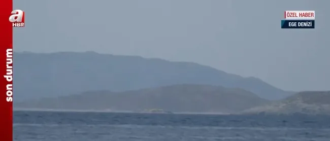 A Haber ekibi Yunanistan’ın silahlandırdığı adayı görüntüledi! İşte silahlandırılan Keçi Adası