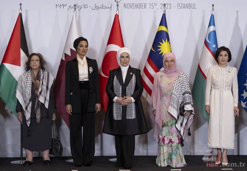 İstanbul'da 'Filistin İçin Tek Yürek' Zirvesi! Emine Erdoğan: Hiçbir ideoloji masumların canından değerli değil 18