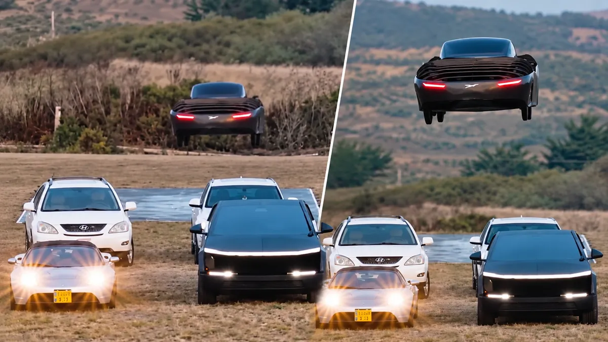 Tesla Roadster'in üzerinden uçtu! Alef'in uçan otomobili dünyayı şaşırttı
