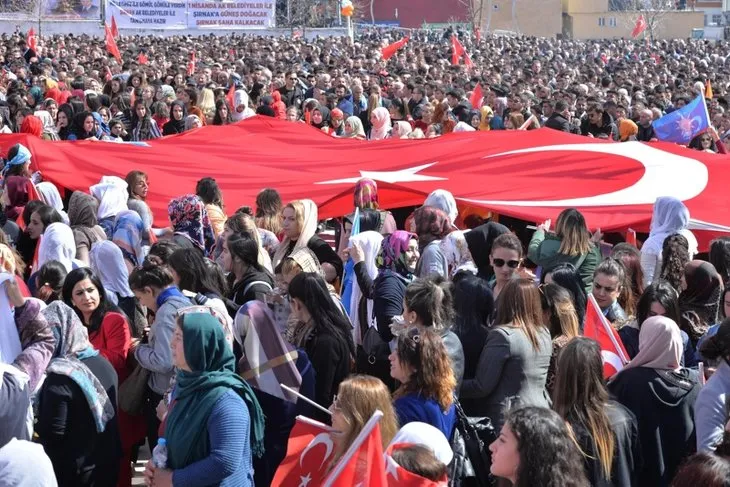 Başkan Erdoğan'a Şırnak'ta sevgi seli