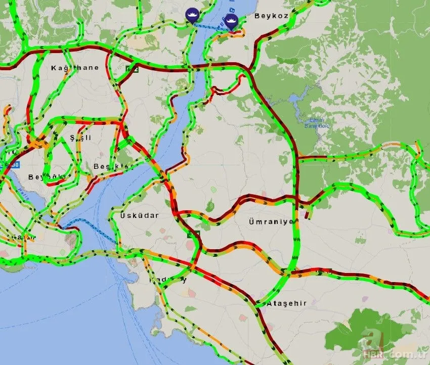 FSM'de onarım başladı! Trafik haritası kırmızıya döndü 2