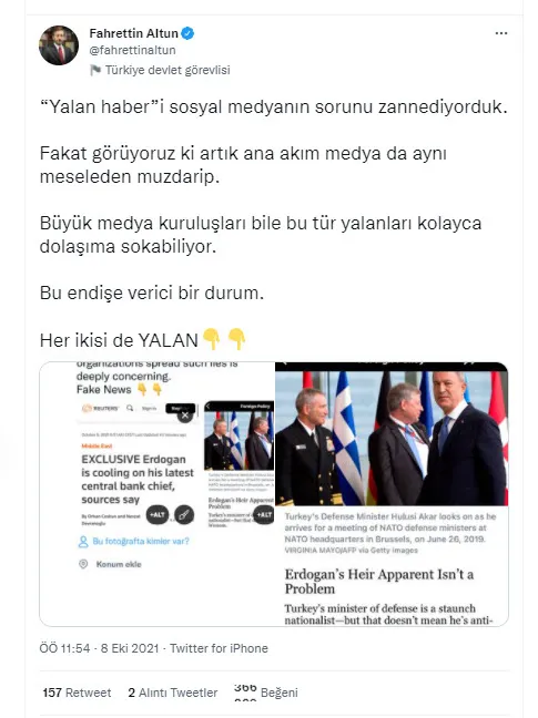 Son dakika: Türkiye üzerinden algı operasyonu! Foreign Policy ve Reuters’ın haberlerine yalanlama