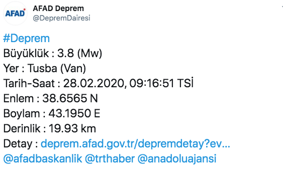 Son dakika! Van'da korkutan deprem | AFAD-Kandilli son depremler - 1