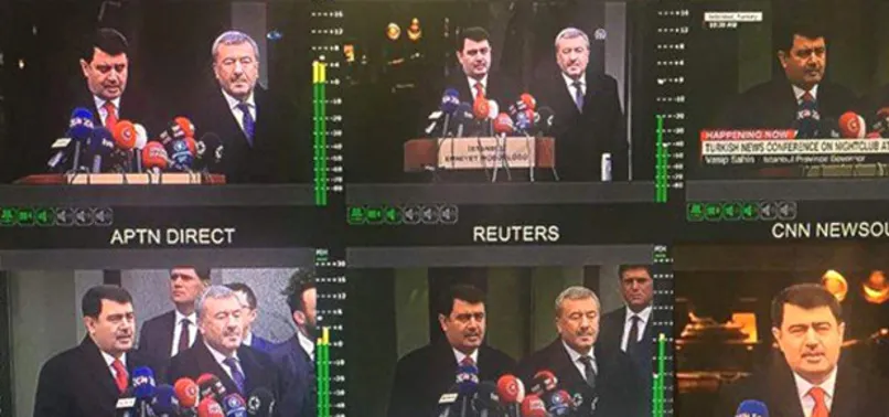 Vali Şahin'in açıklamasını dünya televizyonları canlı verdi