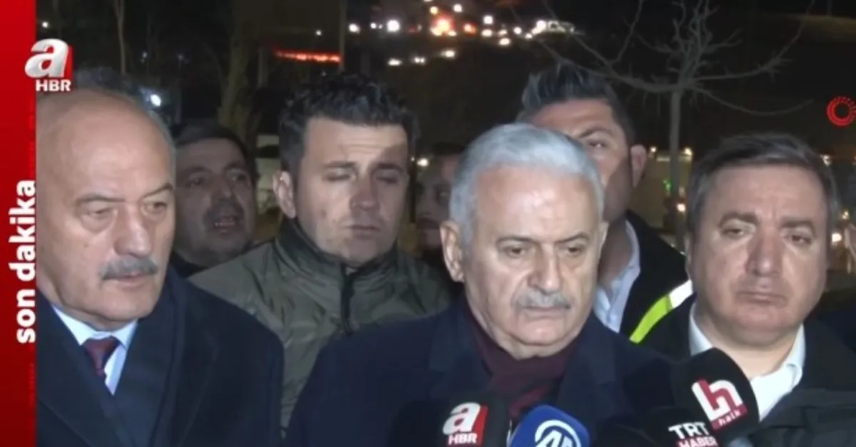 Binali Yıldırım heyelan bölgesinde: Burada zehirleyici bir madde olmadığı düşünülüyor