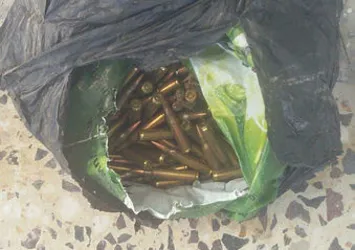 Elazığ'da bir poşet mermi bulundu
