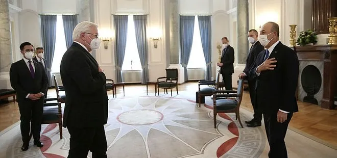 Bakan Mevlüt Çavuşoğlu Almanya Cumhurbaşkanı Steinmeier ile görüştü