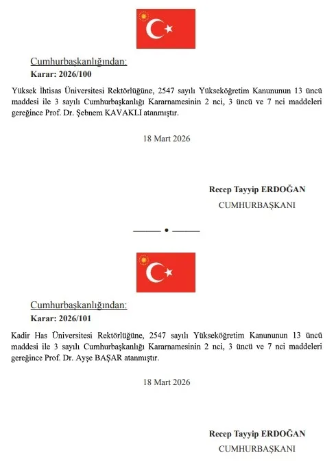 Başkan Erdoğan imzaladı! Atama kararları Resmi Gazete'de - 7