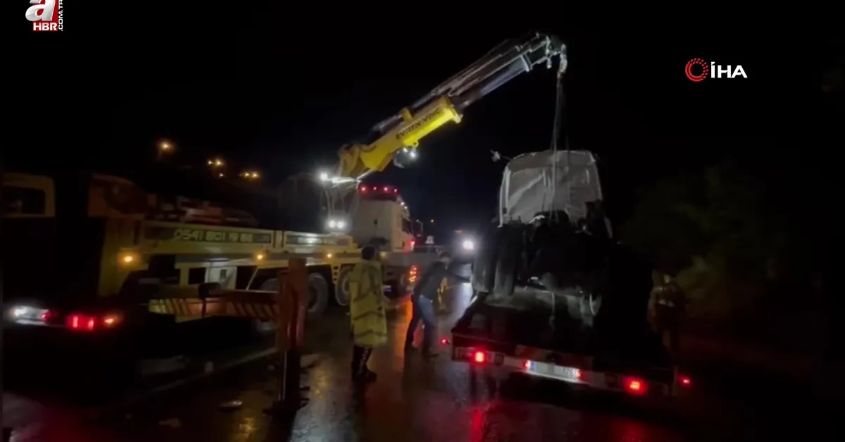 Osmaniye’de mazot yüklü tanker devrildi