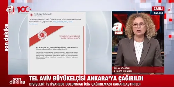 Türk Dışişleri Bakanlığı’ndan İsrail’e Gazze tepkisi: Türkiye’nin Tel Aviv Büyükelçisi Ankara’ya çağırıldı