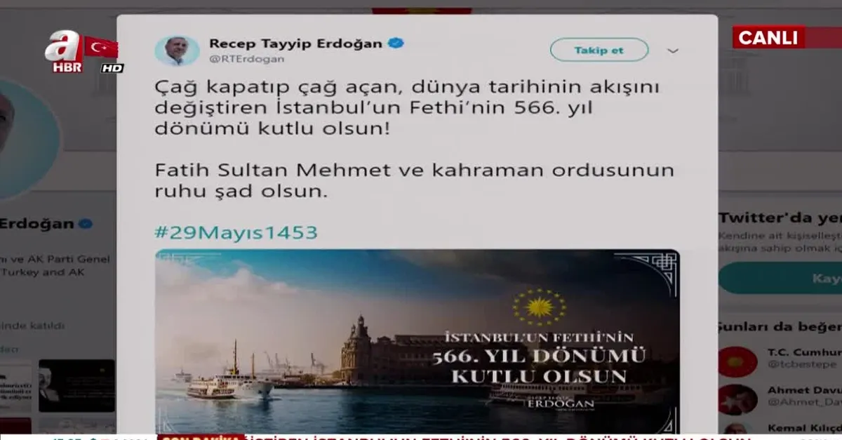 Başkan Erdoğan'dan "Fetih" mesajı |Video