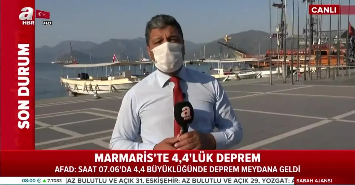 Marmaris'te 4.4 büyüklüğünde deprem! | Video