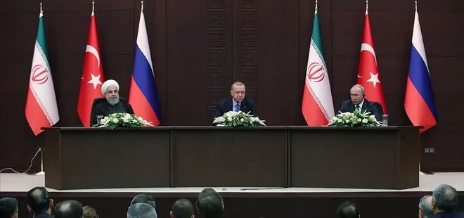 SON DAKİKA: Erdoğan, Putin ve Ruhani’den Üçlü Suriye Zirvesi sonrası flaş açıklamalar