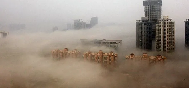 Çin’de hava kirliliği için sarı alarm