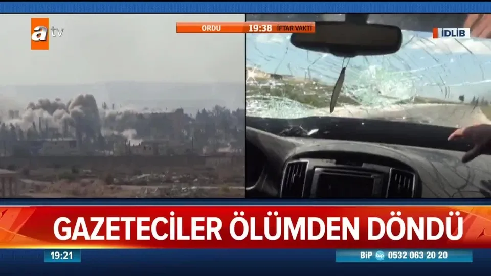 İdlib’de gazeteciler ölümden döndü | Video