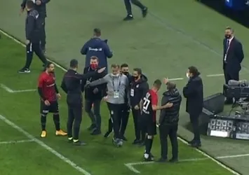 Gaziantep FK-Beşiktaş maçında gerginlik