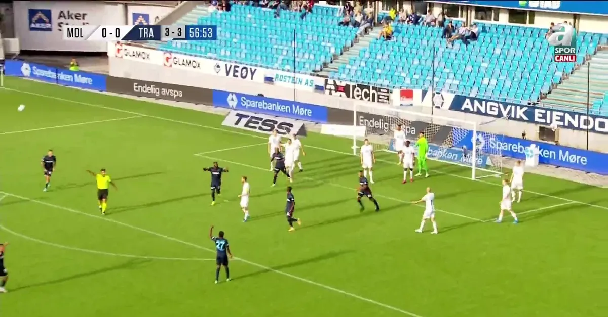 Molde 0-1 Trabzonspor maçındaki ilk golün videosunu izlemek için tıklayın
