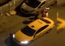 İstanbul’da taksici terörü kamerada!