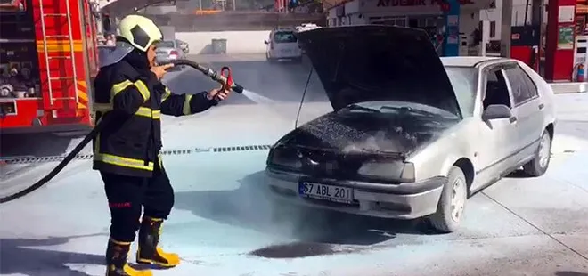 Akaryakıt istasyonunda yangın paniği