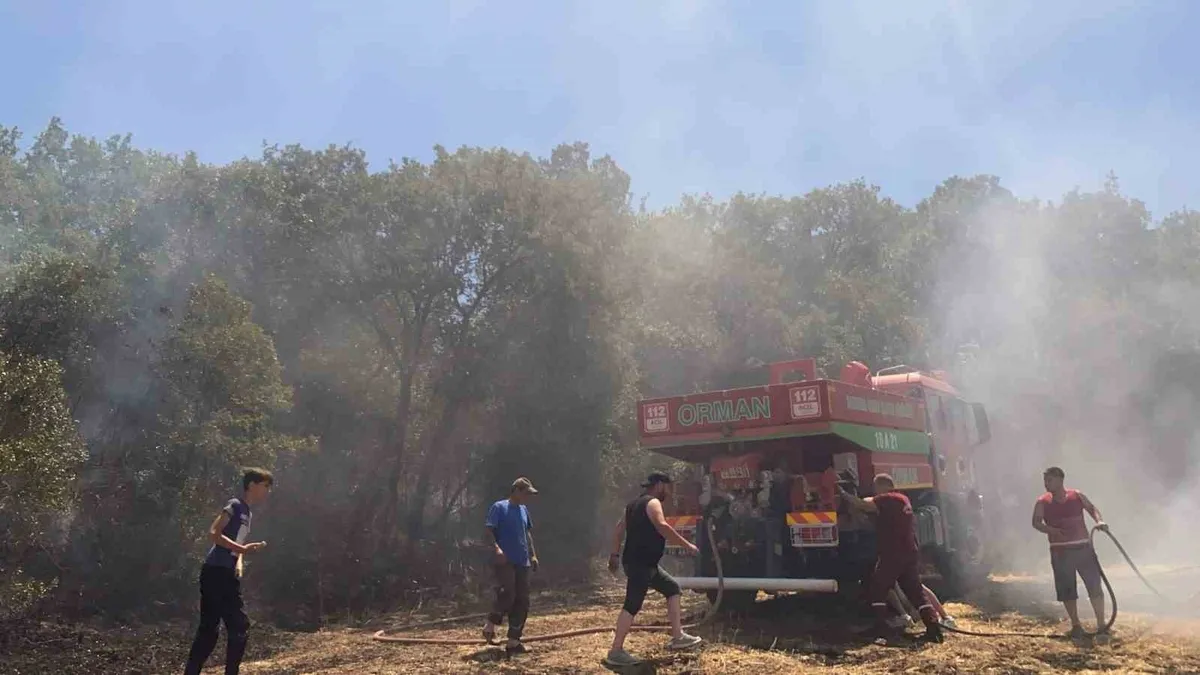 Susurluk'ta arazi yangını kontrol altına alındı