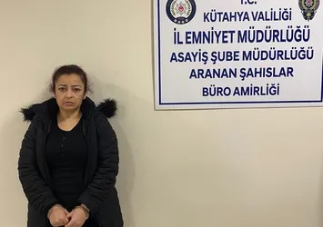 Kütahya'da 62 yıl hapis cezası bulunan firari kadın yakalandı