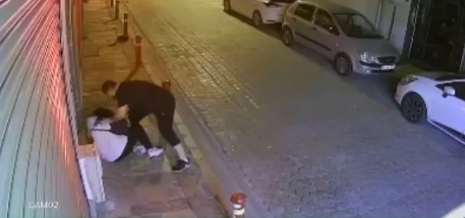 İzmir’de eski sevgili dehşeti! Sokak ortasında öldüresiye darp kamerada | Vatandaş saldırganı önce dövdü sonra polise teslim etti