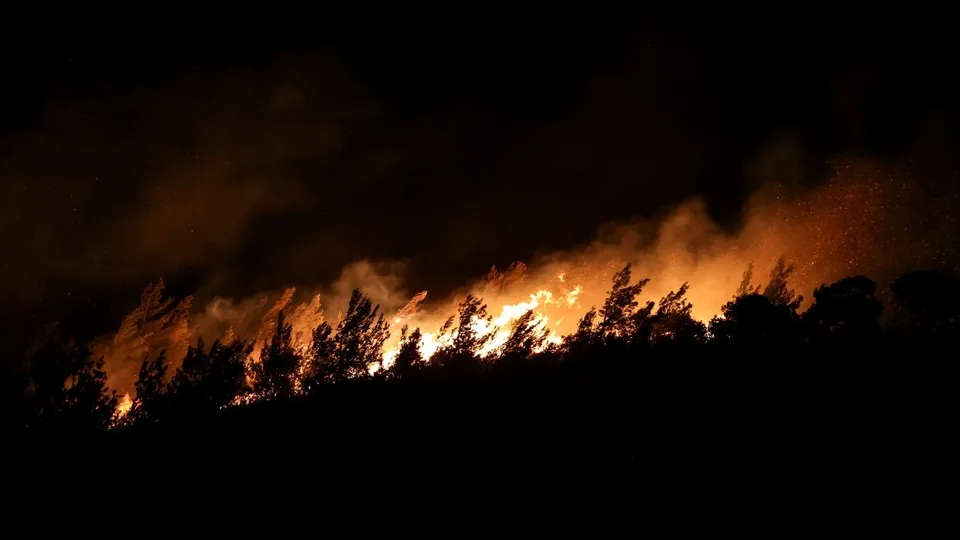 Foça'da orman yangını! Etrafı çevrildi