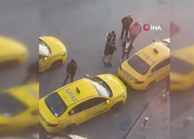 Taksiciye tokatlı saldırı kamerada