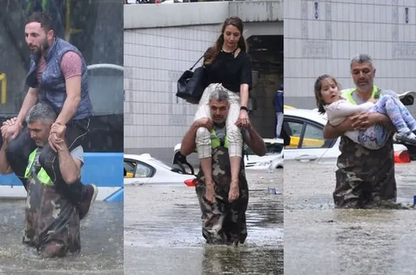 Ankara'da mahsur kalanları tek tek kurtardı - 1