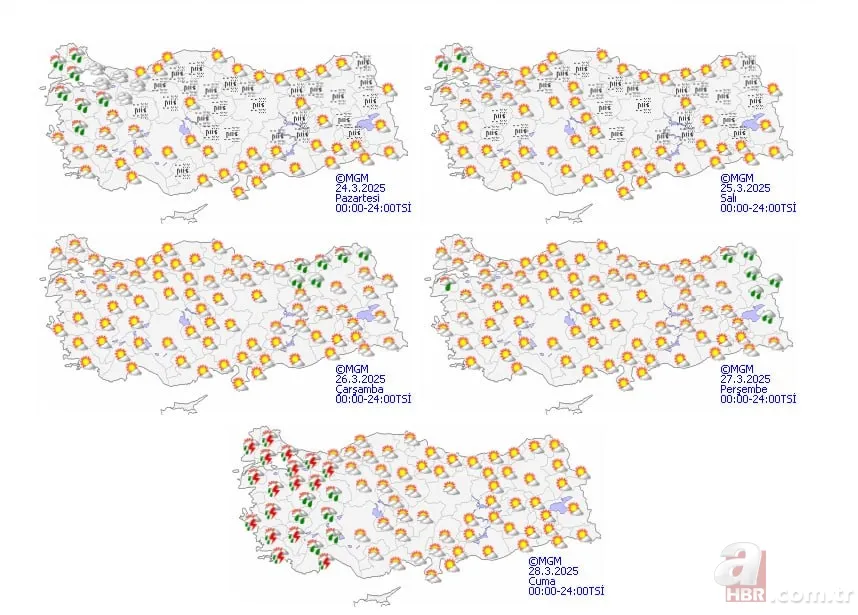 24 Mart hava durumu raporu: Alerjisi astımı olanlar dikkat! Mali'den çöl tozu geliyor! Yeni haftada sıcaklıklar artıyor 7