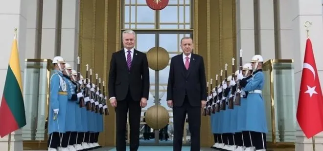 Son dakika: Başkan Erdoğan Litvanya Cumhurbaşkanı Nauseda ile görüştü