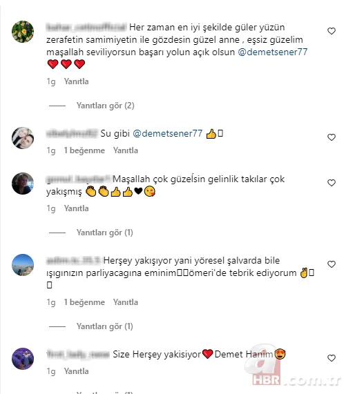 Demet Şener’in gelinlikli paylaşımı sosyal medyayı salladı! “Su gibi...” 6