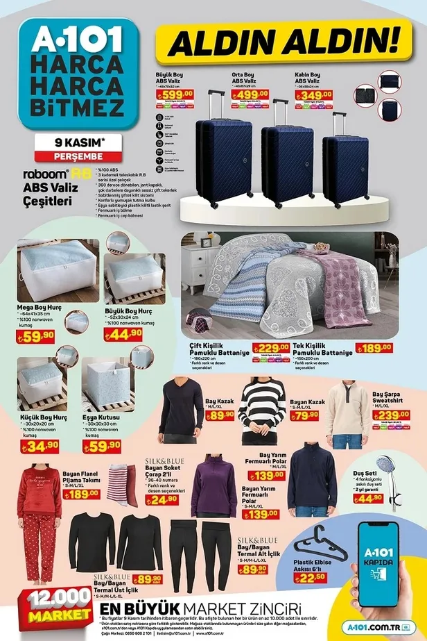 10 Kasım A101 aktüel ürünler kataloğu! A101’de uyguna Android TV, yazıcı, tost makinesi, süpürge, fön makinesi, volta bisiklet, robot süpürge satıyor