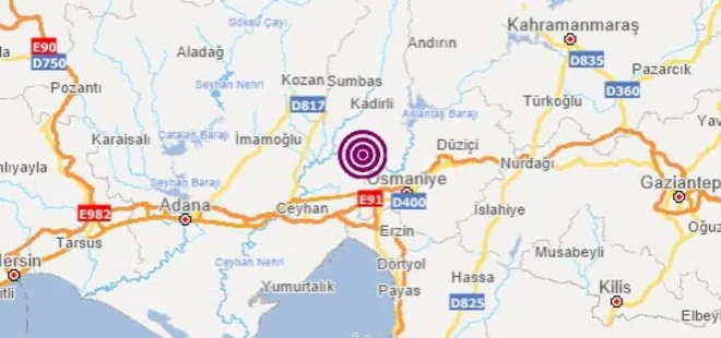 Son dakika: Adana’da 3.8 büyüklüğünde deprem