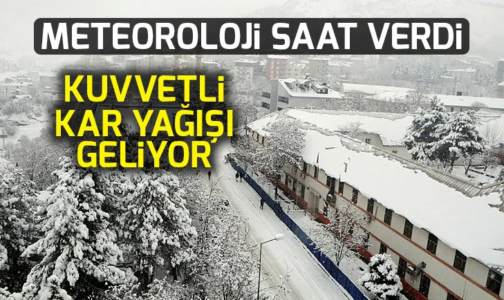 Meteorolojiden kar yağışı uyarısı