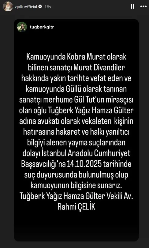 gullunun-oglu-tugberk-yagiz-gulterden-kobra-murata-suc-duyurusu-1760510152496.jpg Kaynak: Instagram