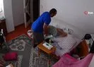 Evlat vahşeti kamerada