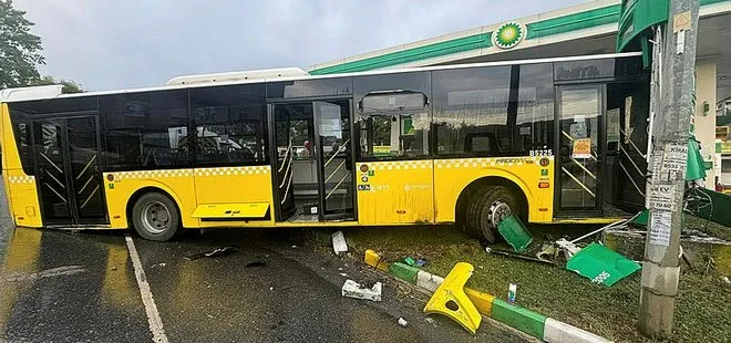 Avcılar’da İETT otobüsü park halindeki araçlara çarptı